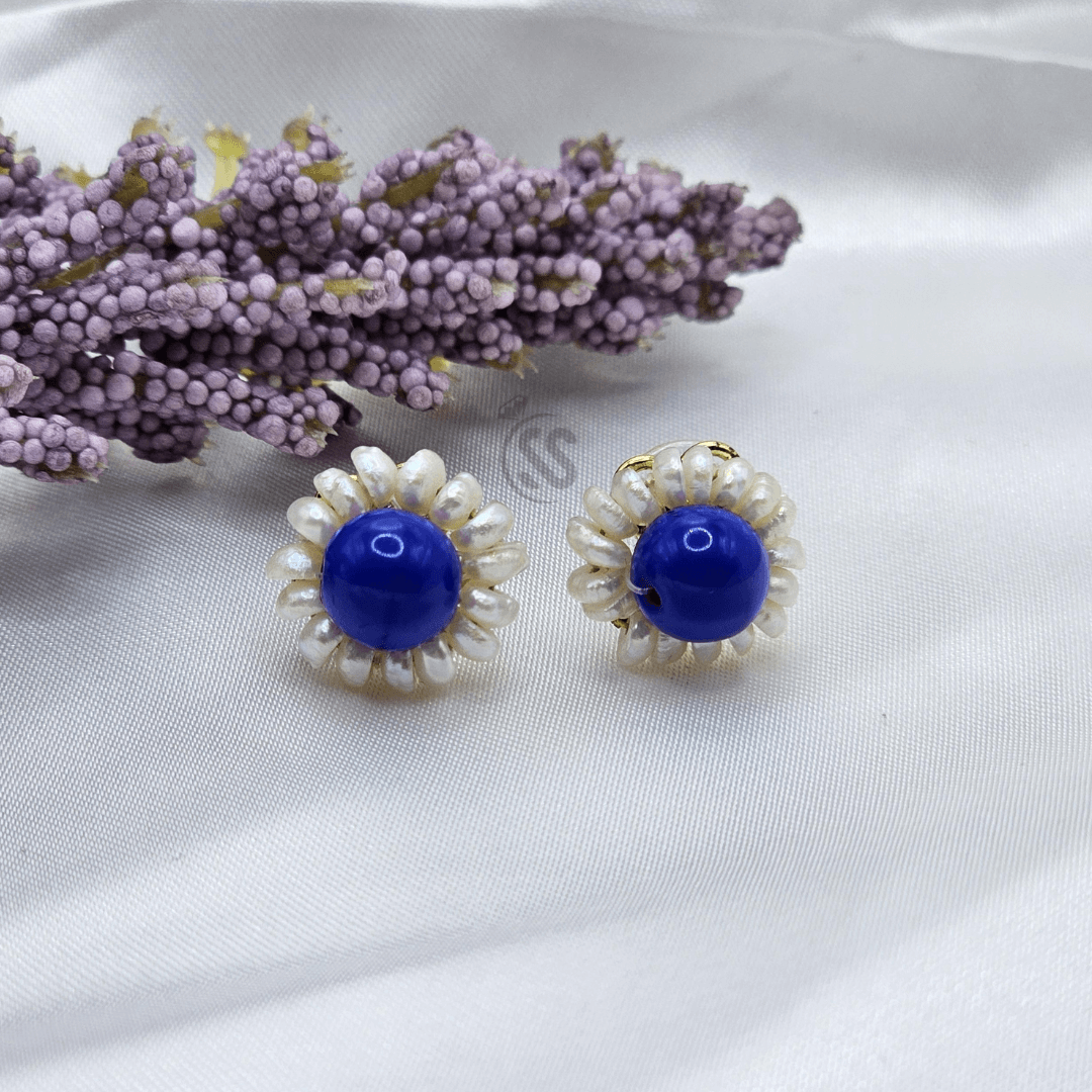 Discover Elegance with Our Real Pearl Stone Ear Pins