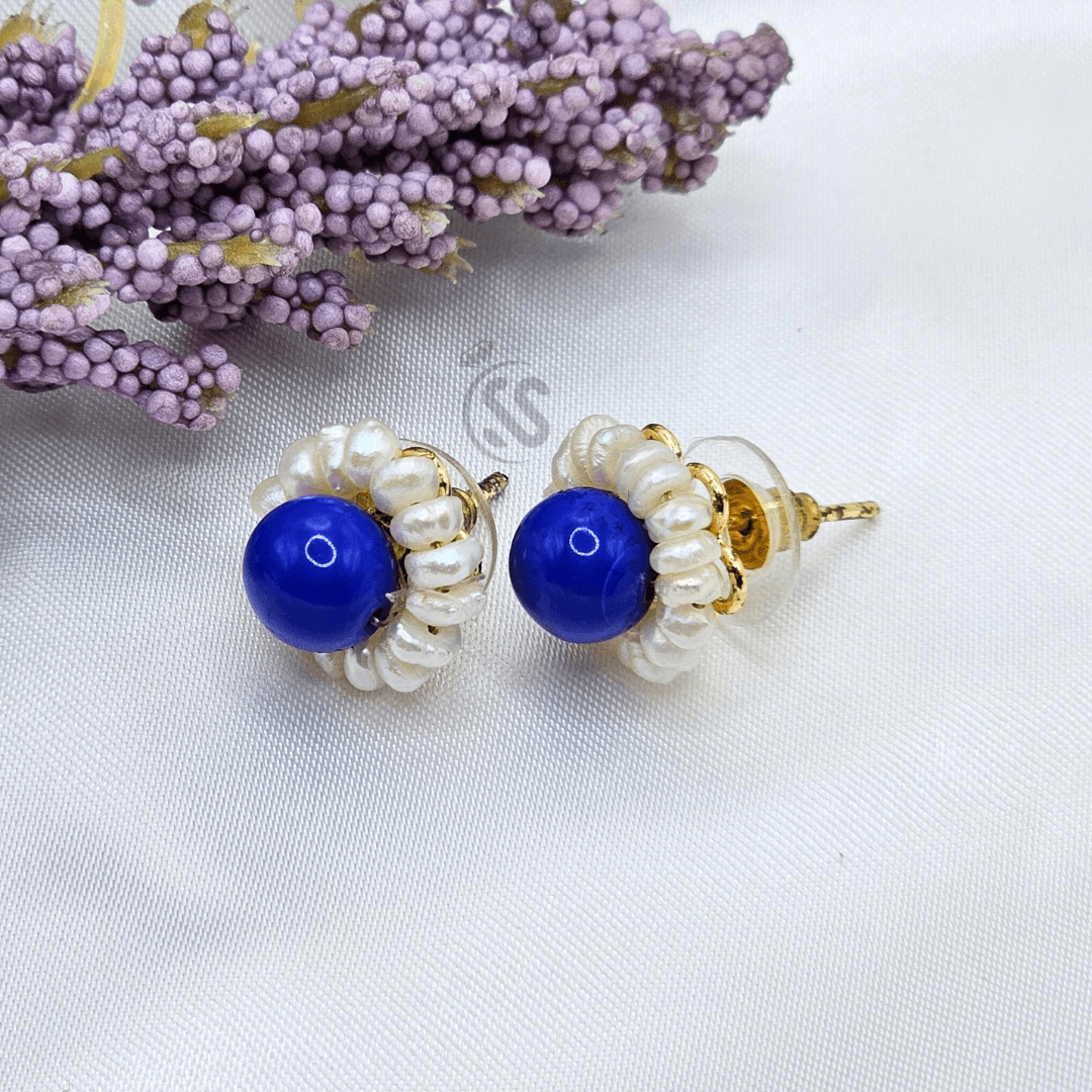 Discover Elegance with Our Real Pearl Stone Ear Pins