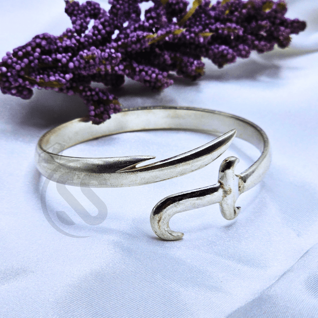 Silver Wrist Band (Kara) - Zulfiqar Style for Gents