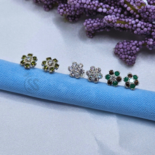 Zircon Silver (Chandi) Ear Pins (Tops)