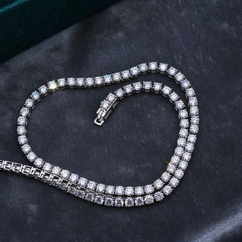 Moissanite Silver Chain Gift Box Pakistan Silverstones