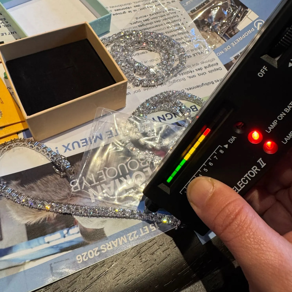 Premium Moissanite Diamond Tennis Style Silver Bracelet