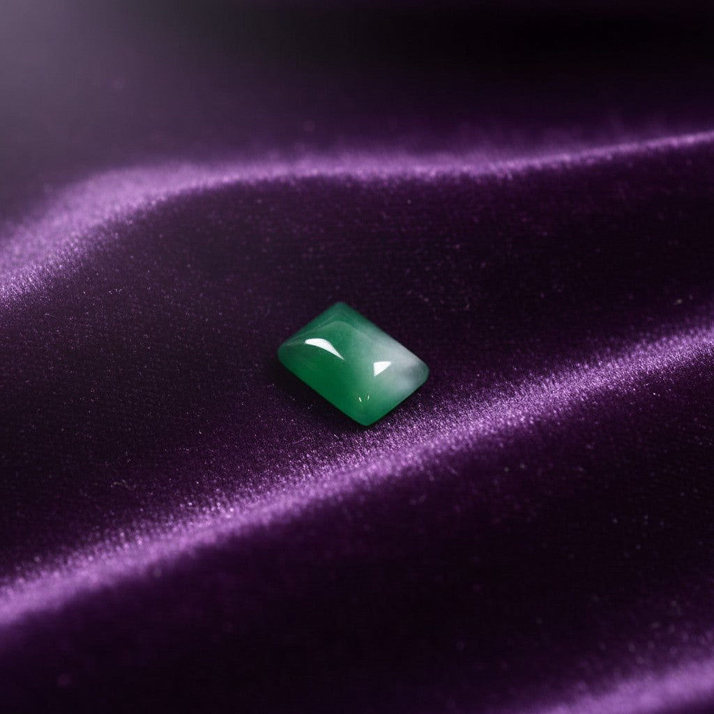 Natural Green Aqeeq Gemstone with Rectangle Cut
