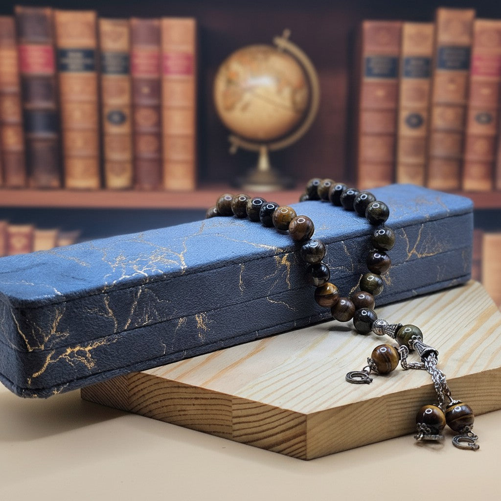 Natural Tiger Eye Stone Beads 8mm Chatoyancy Tasbeeh Pakistan