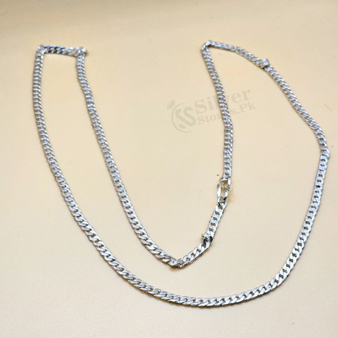 3 mm Silver (Chandi) Cuban Chain for Men’s!