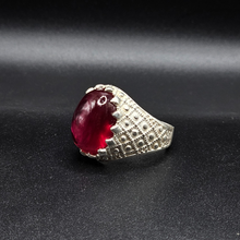 Irani Anari Real Yaqoot Silver Ring for Gents