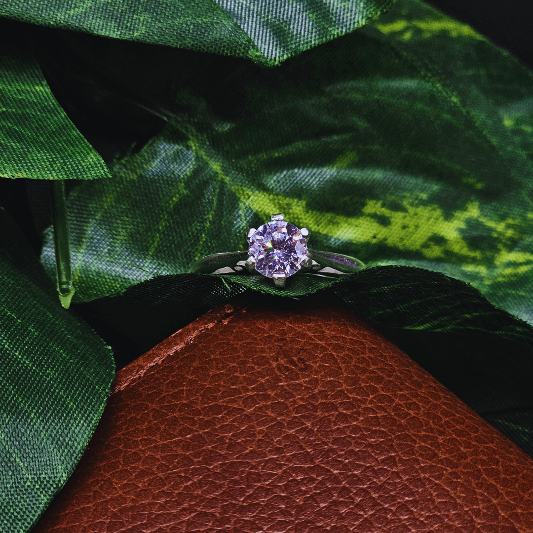 Ladies 1 Carat Moissanite Diamond Ring in Silver
