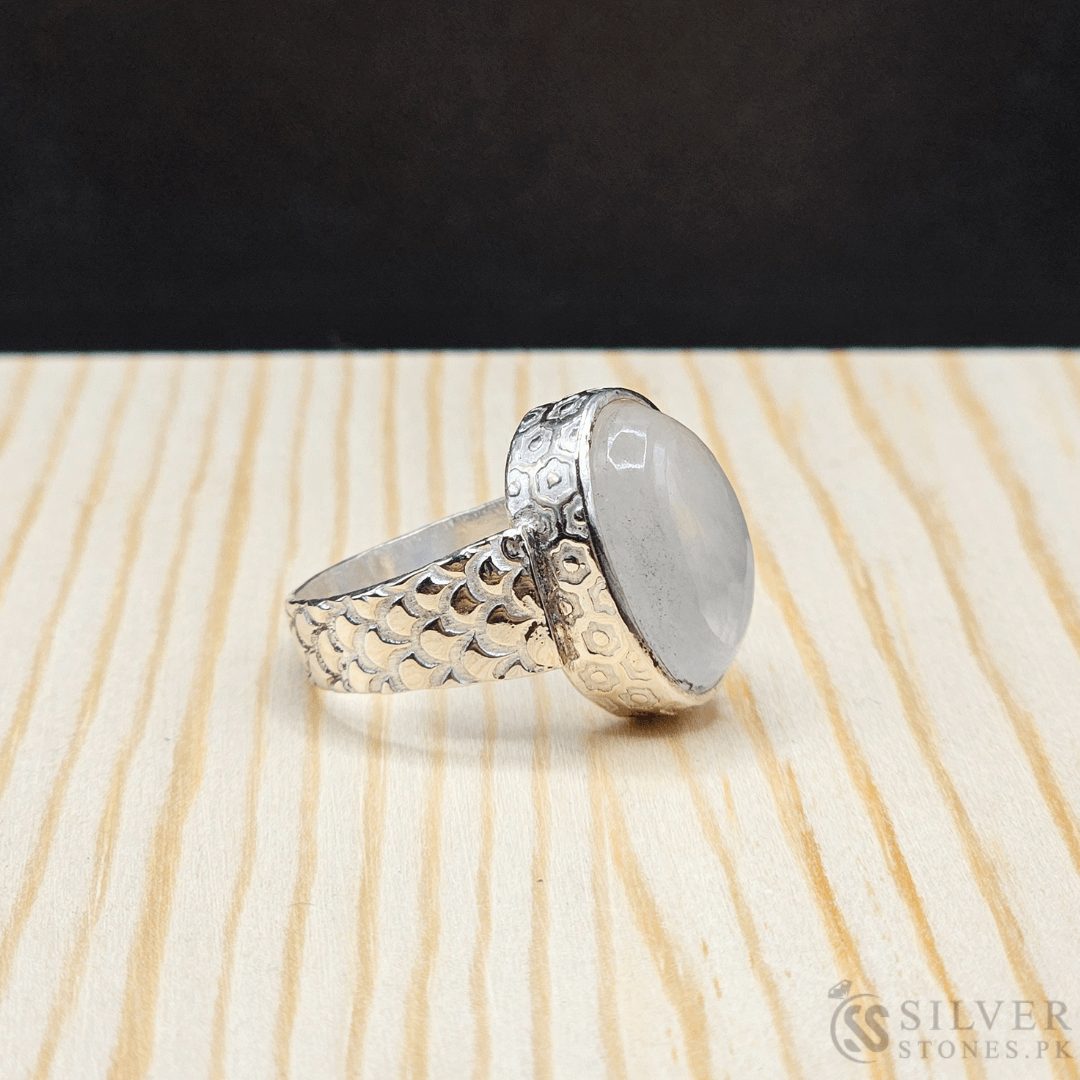 Real Dur e Najaf Stone Chandi Ladies Ring