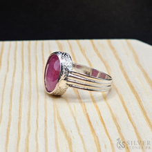 Real Ruby Silver Ring