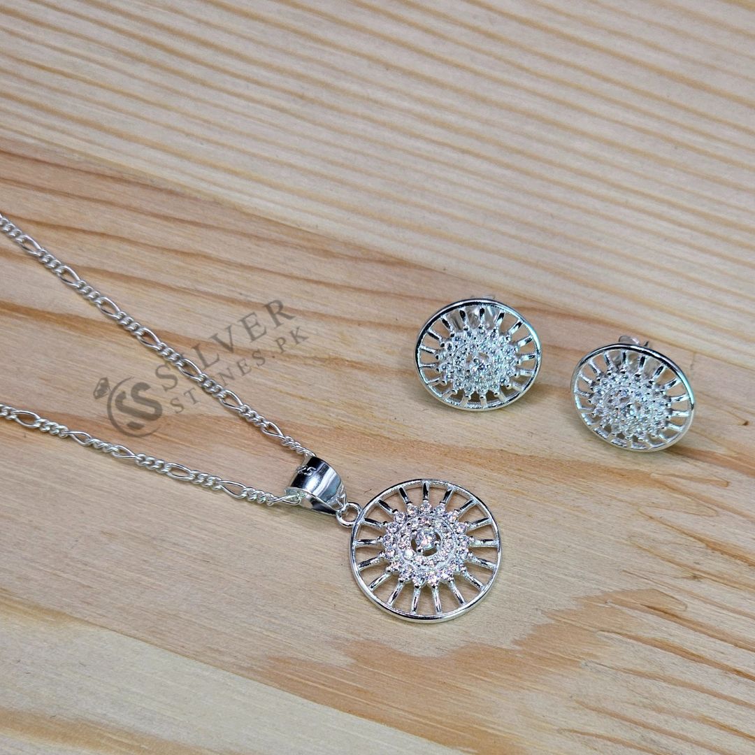 Sterling Silver Pendant Set from Italy