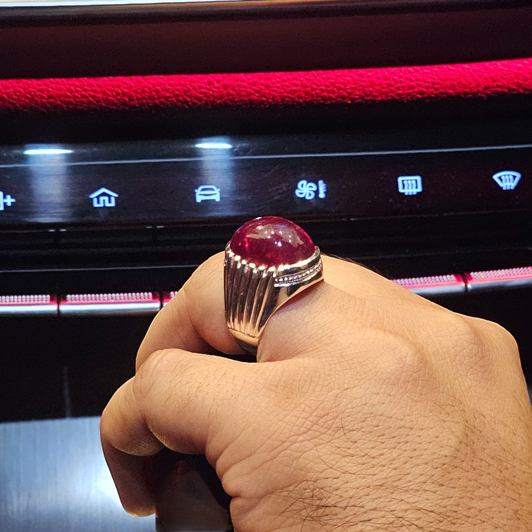 Real Irani Yaqoot Gents Silver Ring