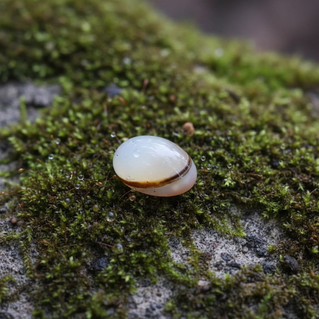 Real Sulemani Aqeeq stone ring with white and brown shade in pure silver