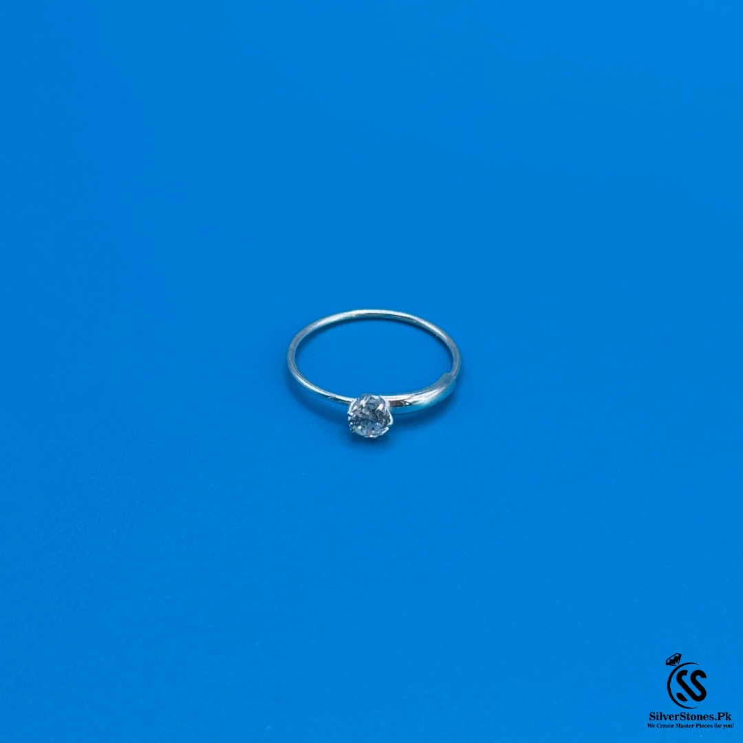 Silver (Chandi) Zircon Nose Ring