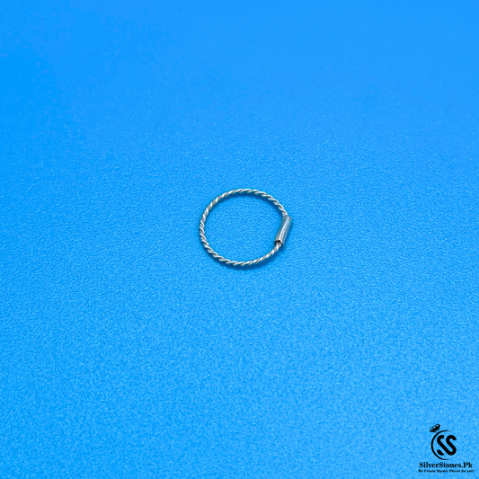 Silver (Chandi) Rope Style Nose Ring