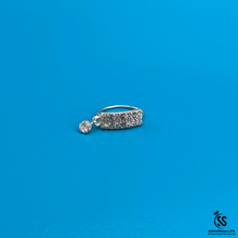 Silver (Chandi) Zircon Nose Ring