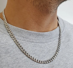 5mm Silver (Chandi) Cuban Chain for Men - Classic and Elegant Necklace Accessory