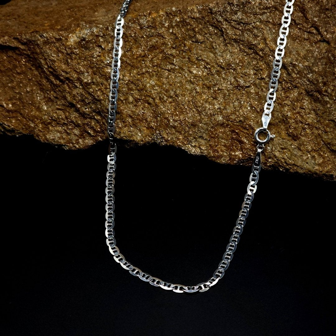 Stylish Double Cuban Silver Chain – Heavy 925 Hallmark Jewelry