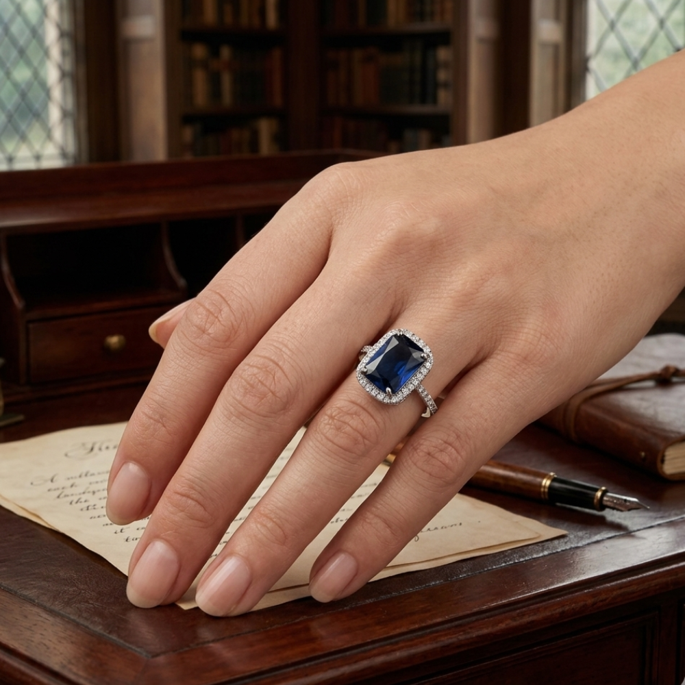 Elegant Ladies Rings with Real Zircon