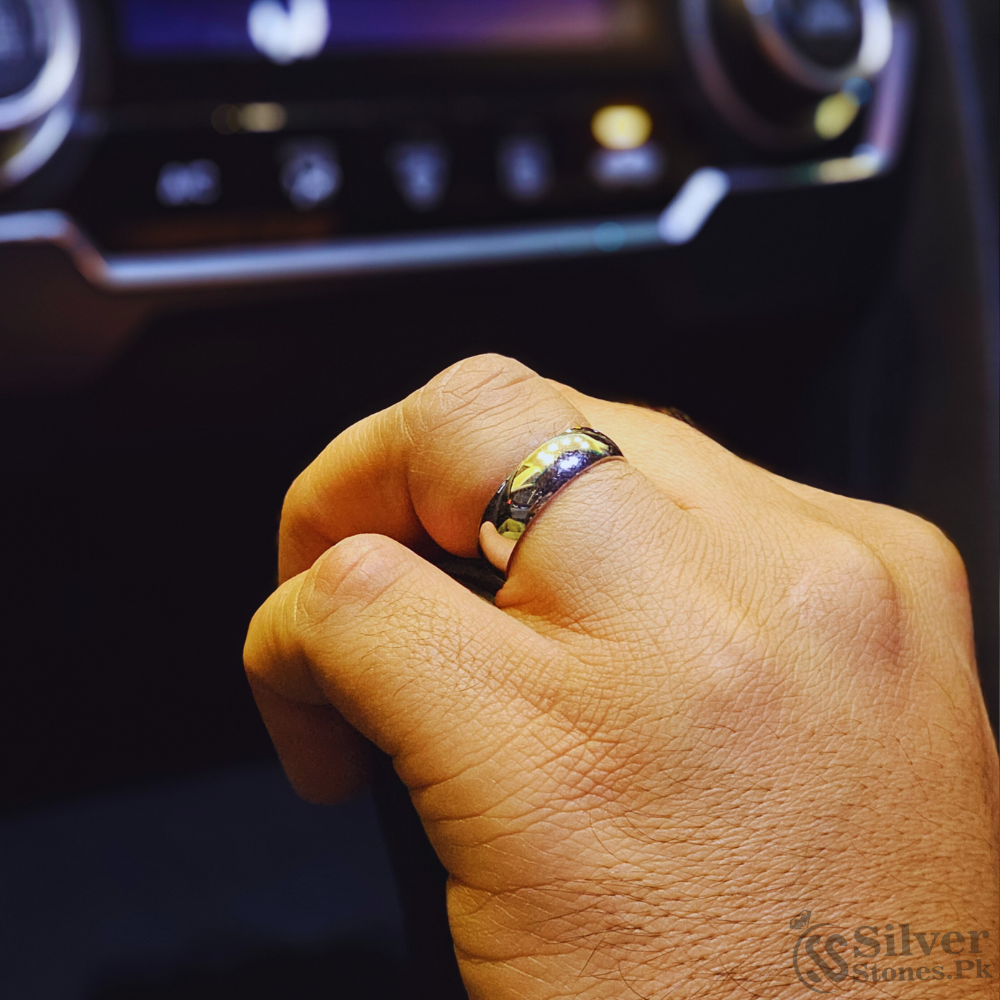 Italian 925 Rhodium Coated Silver Ring Band