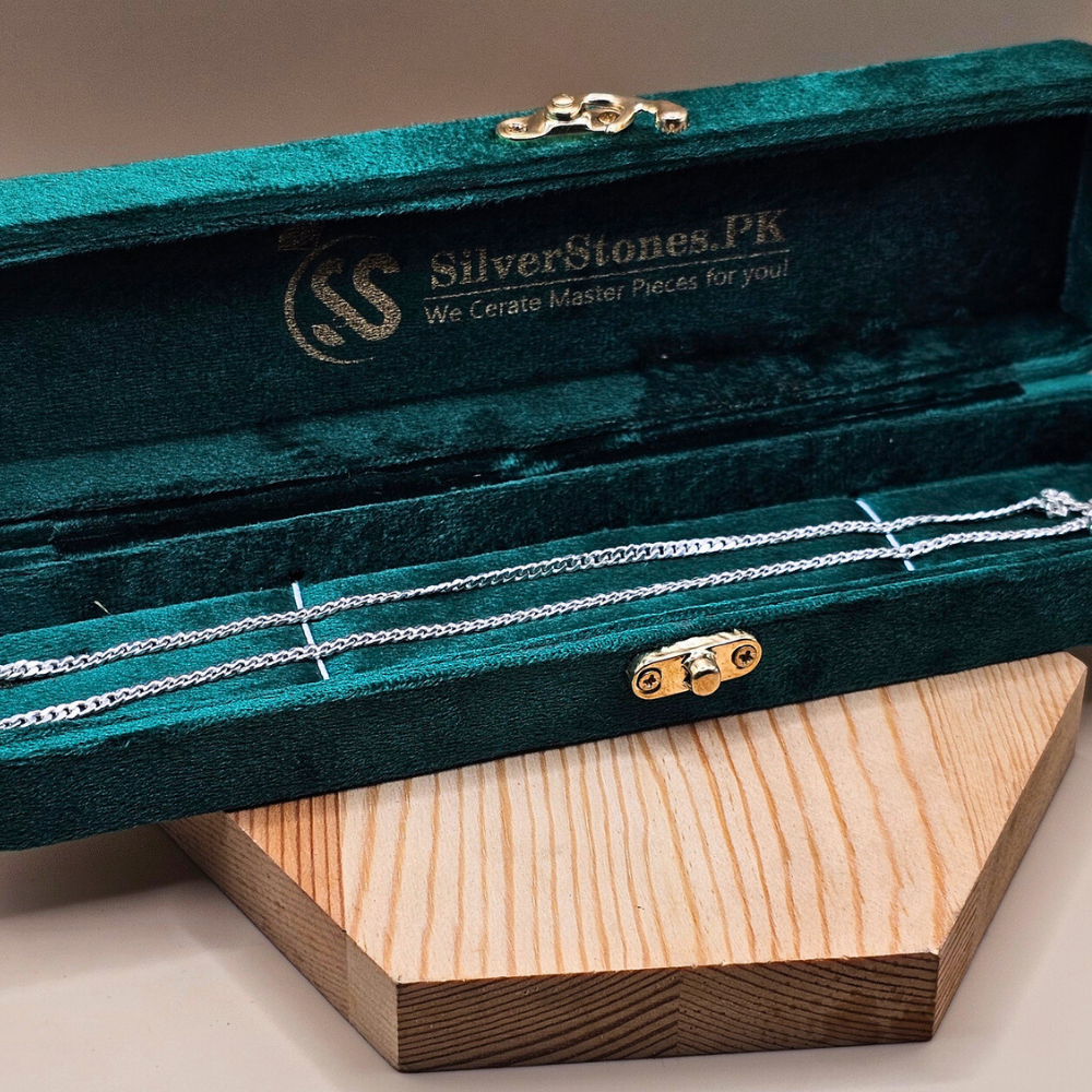 3 mm Silver (Chandi) Cuban Chain for Men’s!