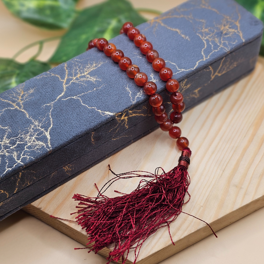 Real Aqeeq Stones Tasbeeh - Best Quality