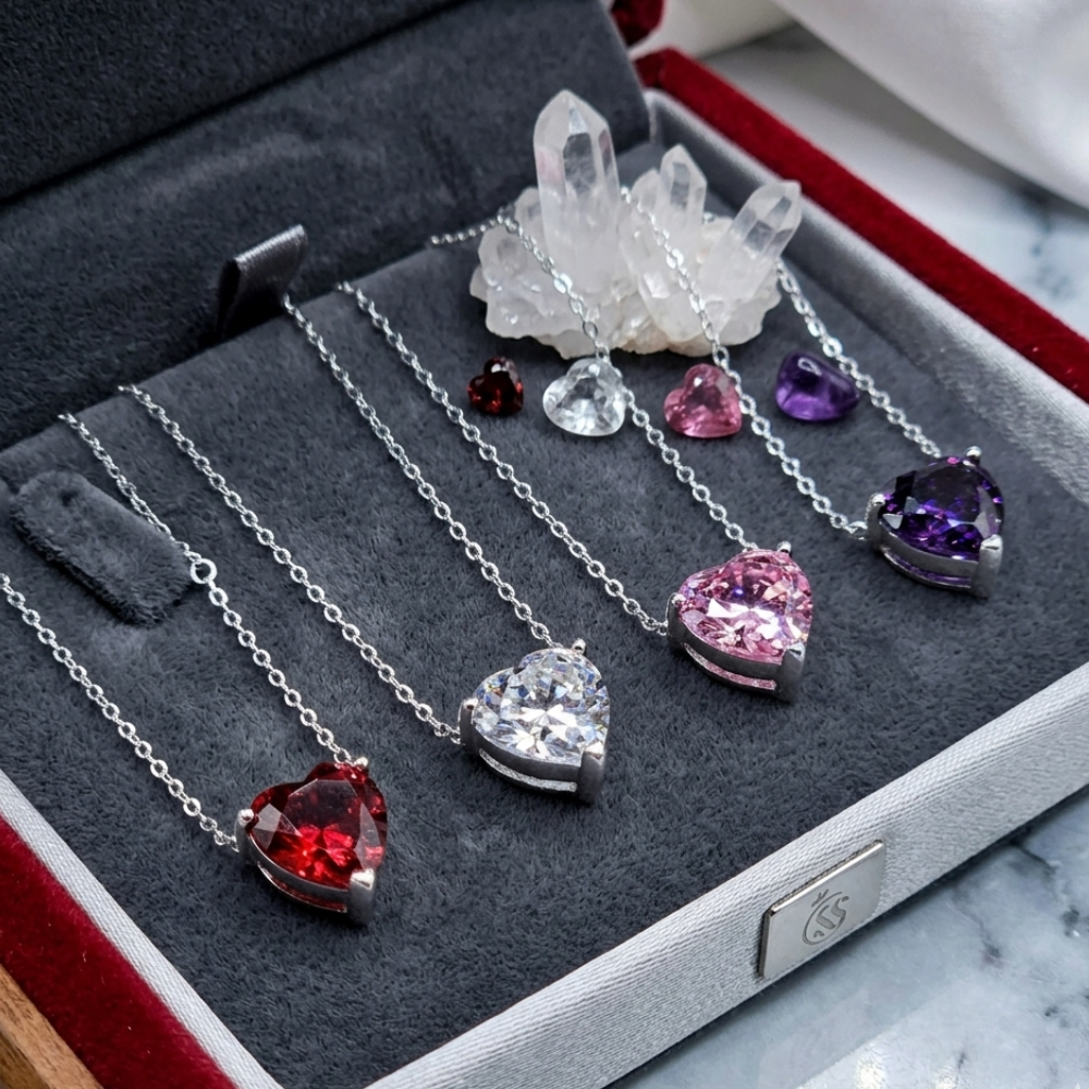 Italian 925 Silver Diamond style Pendant