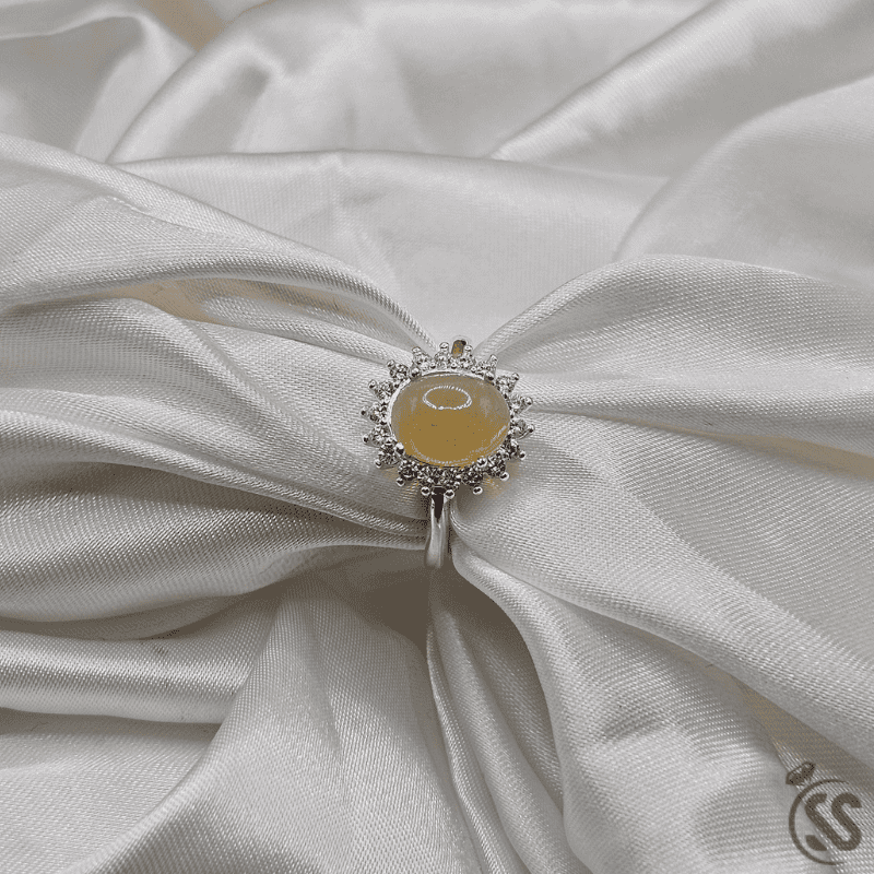 Real Ethiopian Opal Stone 925 Italian Silver Ring for Ladies