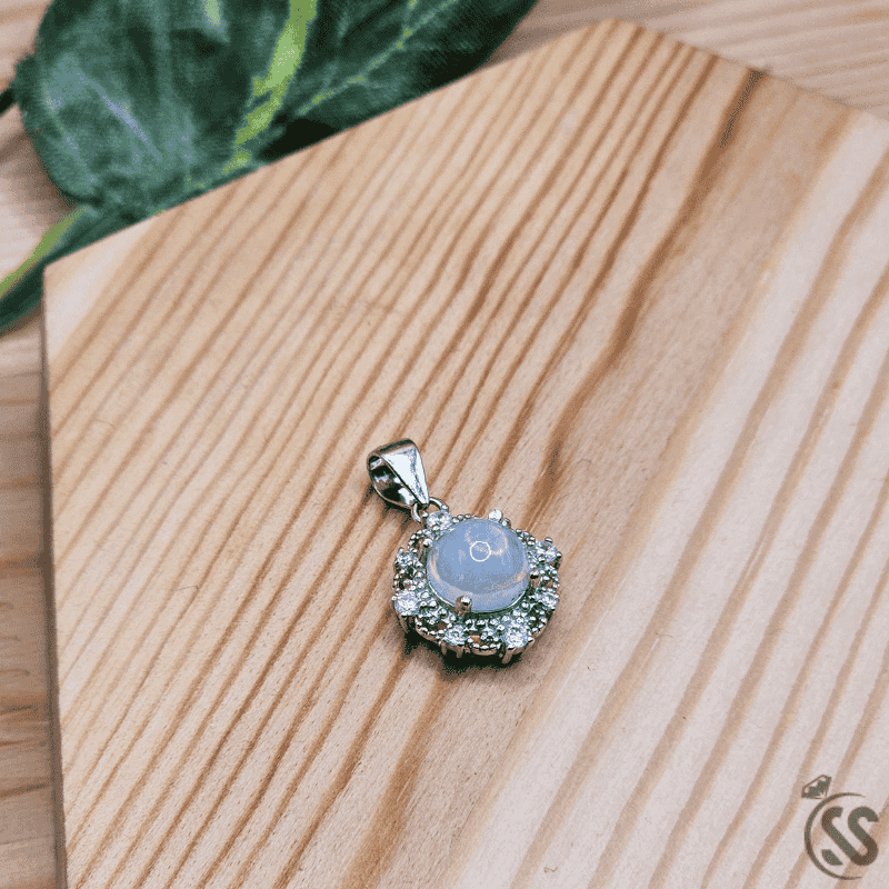 Real Ethiopian Opal Italian 925 Sterling Silver Pendant