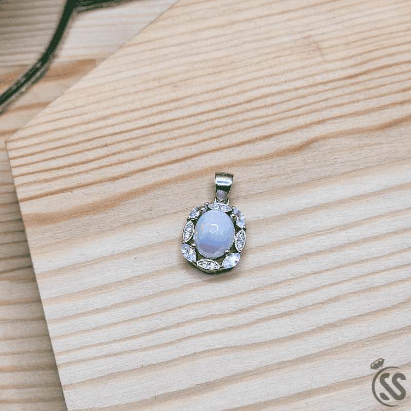 Real Ethiopian Opal Italian 925 Sterling Silver Pendant