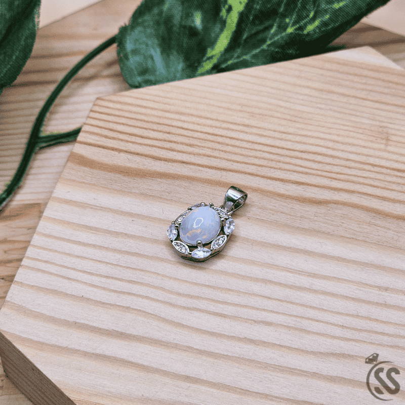 Real Ethiopian Opal Italian 925 Sterling Silver Pendant