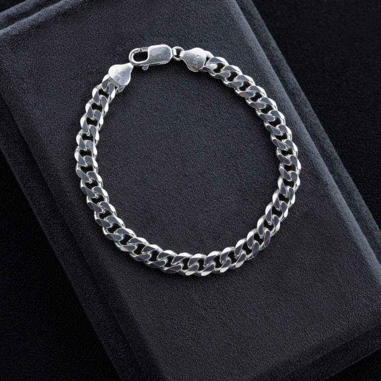 10mm Cuban 925 Italian Silver Bracelet - Statement Piece of Elegant Jewelry