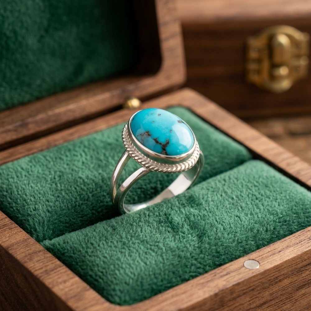 feroza real stone ladies silver rings