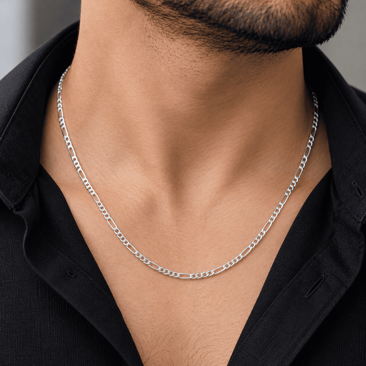 Italian Figaro Chain for Men – 2mm 925 Sterling Silver, 20 Inches