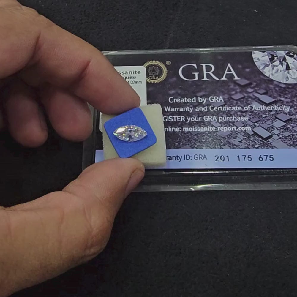 Moissanite Marquise Cut Diamond (GRA Certified)