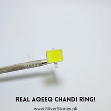 Real Aqeeq Silver (Chandi) Ring