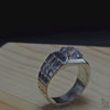 Moissanite Gents Silver Ring