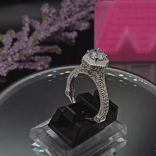 925 Italian Silver Moissanite Diamond Ring