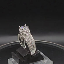 925 Italian Silver Moissanite Diamond Ring