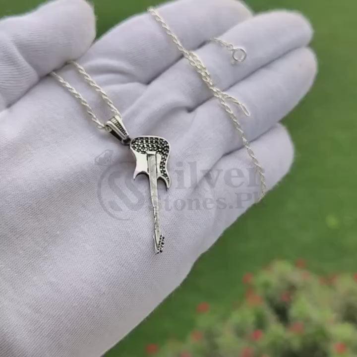 925 Turkish Silver Pendant with Rope chain