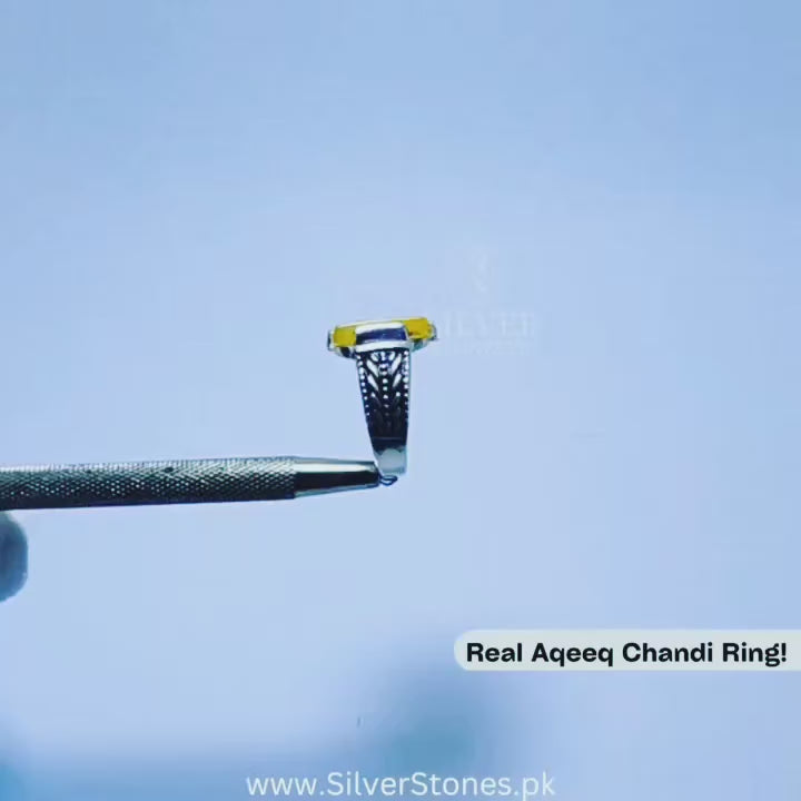 Real Aqeeq Turkish Silver (Chandi) Ring For Men’s