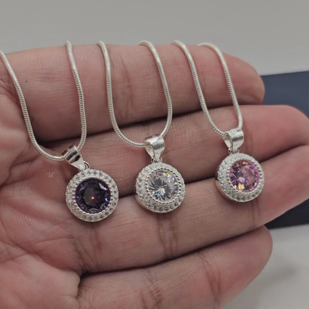 Italian Silver Chain with Pendant – 925 Sterling Silver