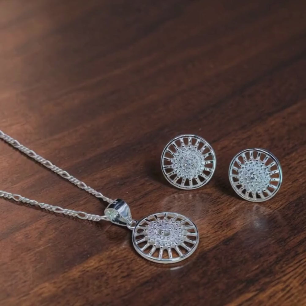 Sterling Silver Pendant Set from Italy