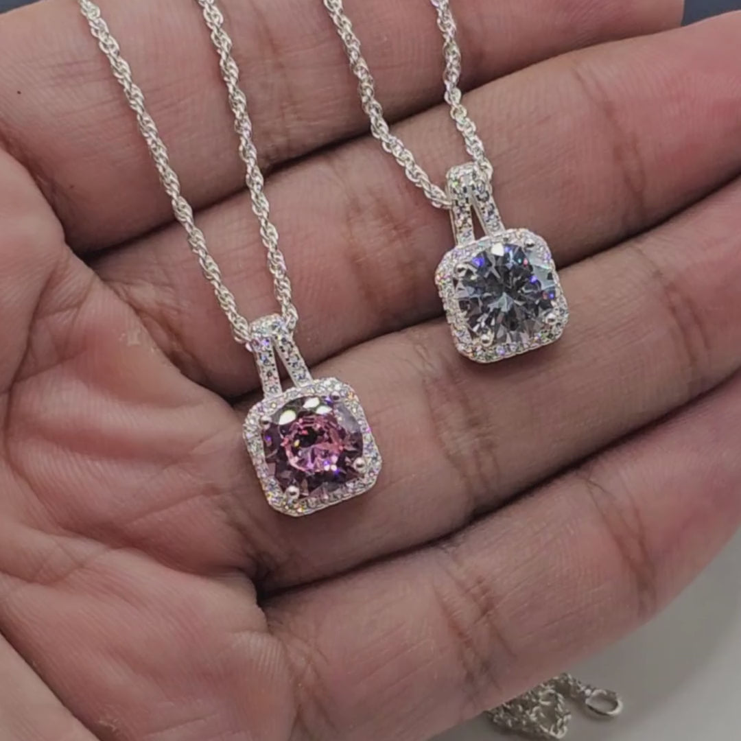 Italian 925 Silver Ladies Pendant Necklace