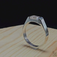 Moissanite Gents Silver Ring