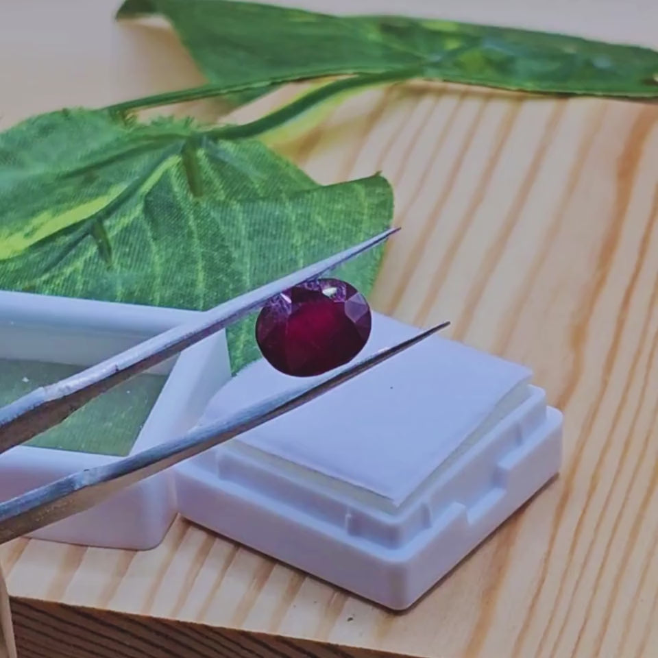 A+ Quality African Ruby (Dark Mahroon | 5.00 Carats)