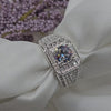 1 Carat Moissanite diamond Silver Italian Ring
