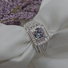 1 Carat Moissanite diamond Silver Italian Ring
