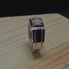 Moissanite Gents Silver Ring