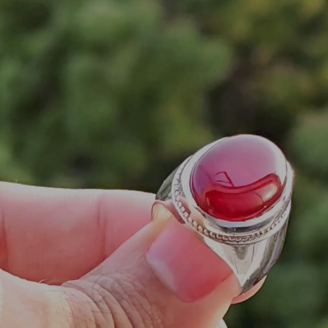 Real Aqeeq Turkish Silver (Chandi) Ring For Men’s