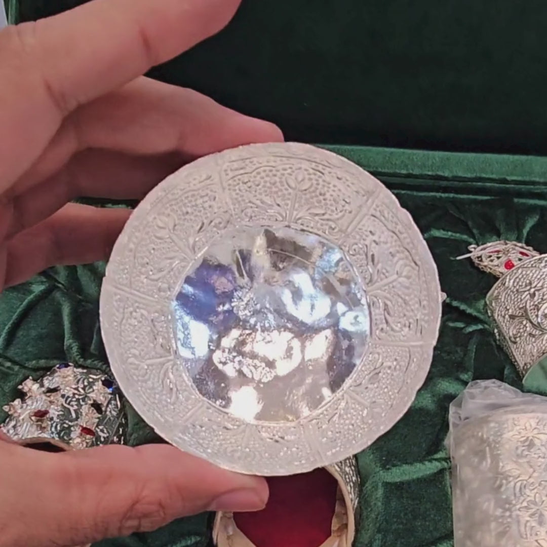 Beautiful Silver (Chandi) Small Spoon & Bowl
